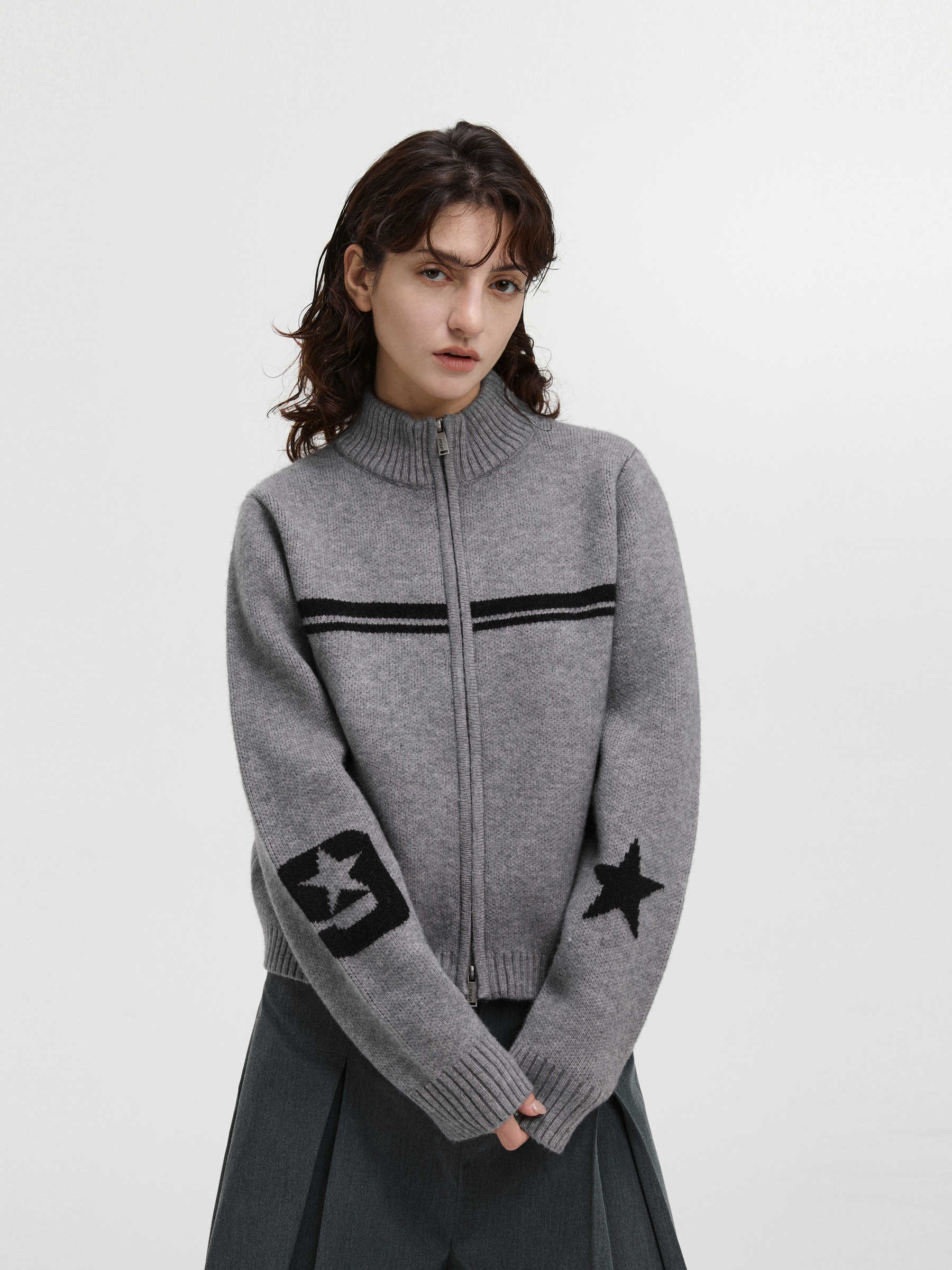 Y2K Star Knit Acubi Cardigan - Image 4