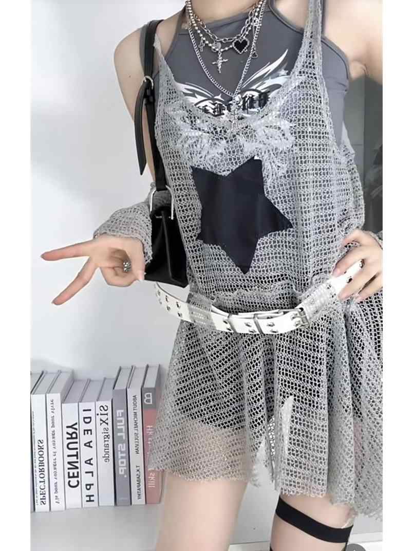 Y2K Star Mesh Two-piece Set - Image 4