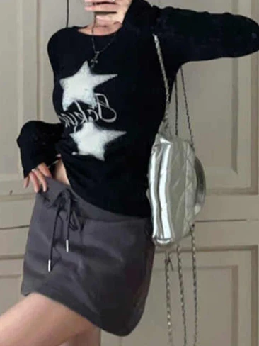 Y2K Star Retro Long-sleeved Top - Image 4