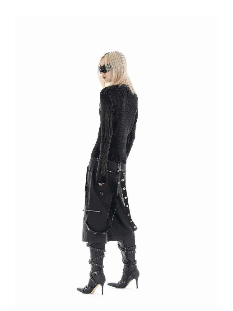Y2K Star Tall Long Sleeve Corduroy Sweater - Image 5
