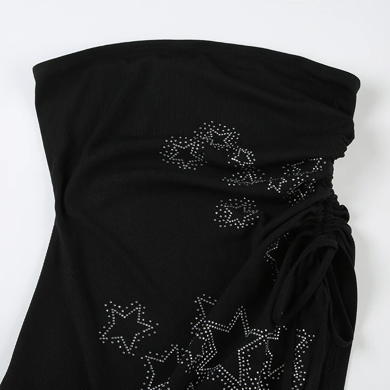Y2K Stars Rhinestoned Irregular Top - Image 2