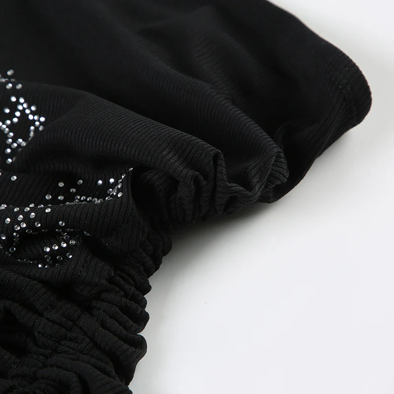Y2K Stars Rhinestoned Irregular Top - Image 3