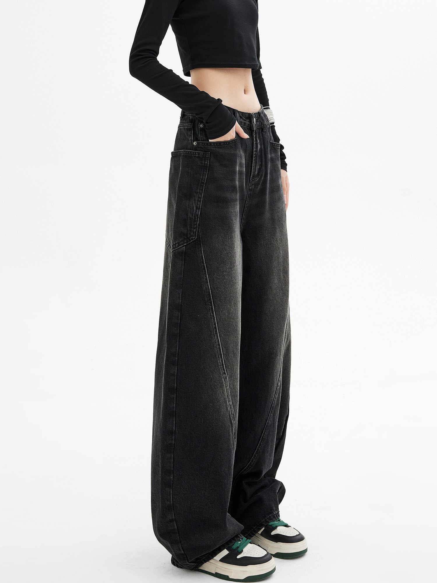 Y2K Street Retro Baggy Jeans - Image 2
