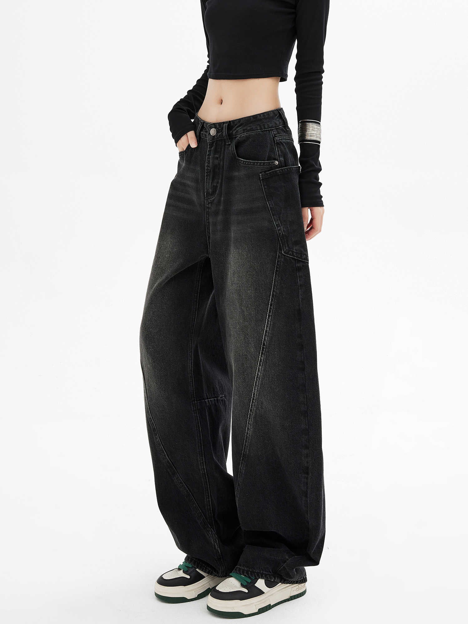 Y2K Street Retro Baggy Jeans - Image 4