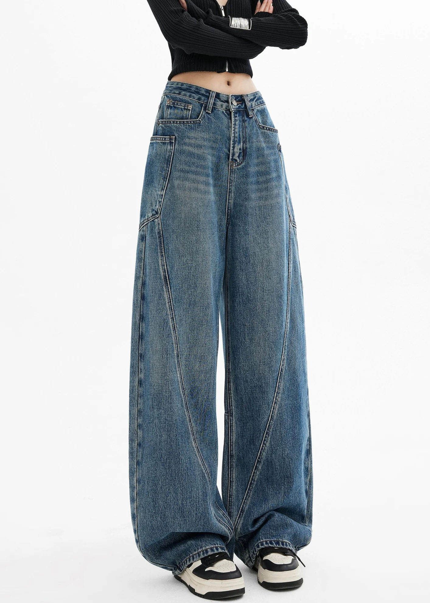 Y2K Street Retro Baggy Jeans - Image 5