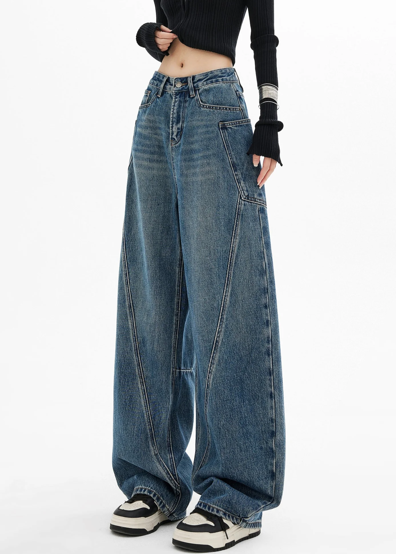 Y2K Street Retro Baggy Jeans - Image 6