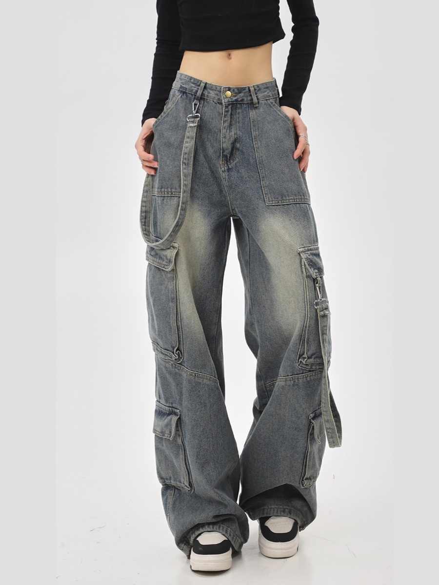 Y2K Street Workwear Straight Leg Jeans - Image 2