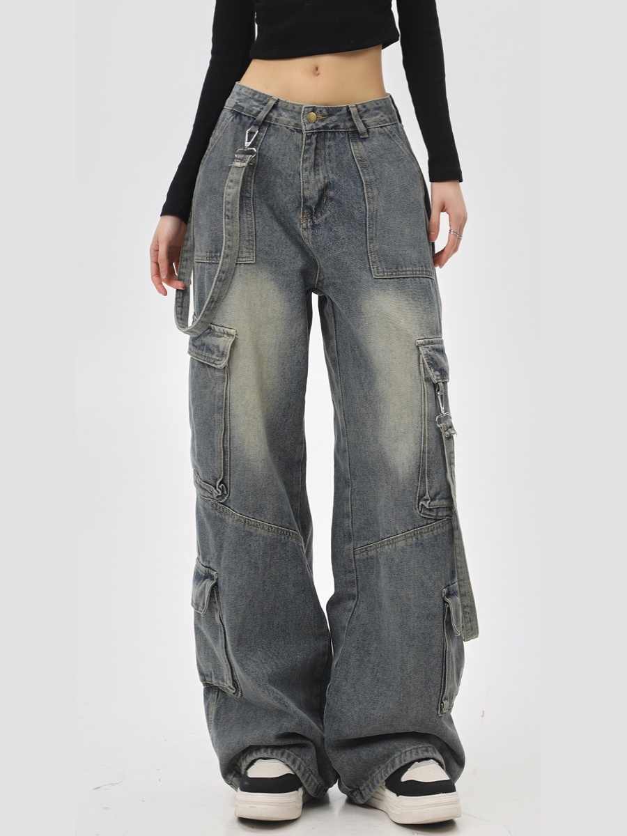 Y2K Street Workwear Straight Leg Jeans - Image 3