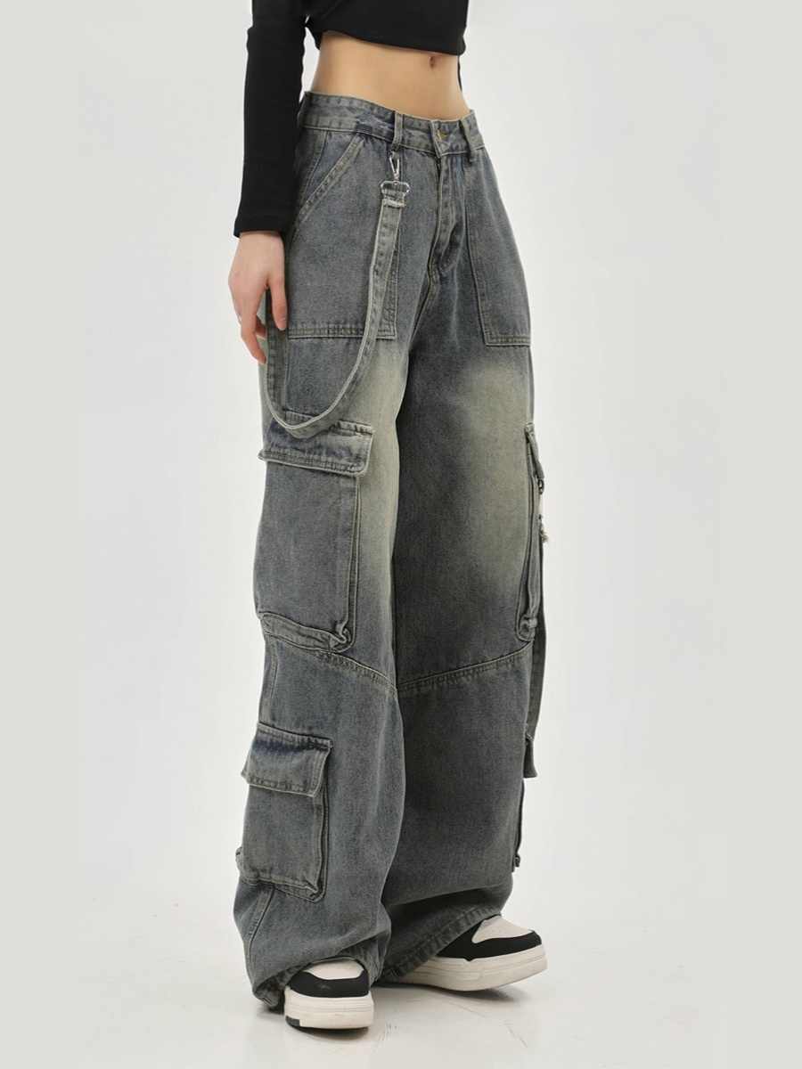 Y2K Street Workwear Straight Leg Jeans - Image 4