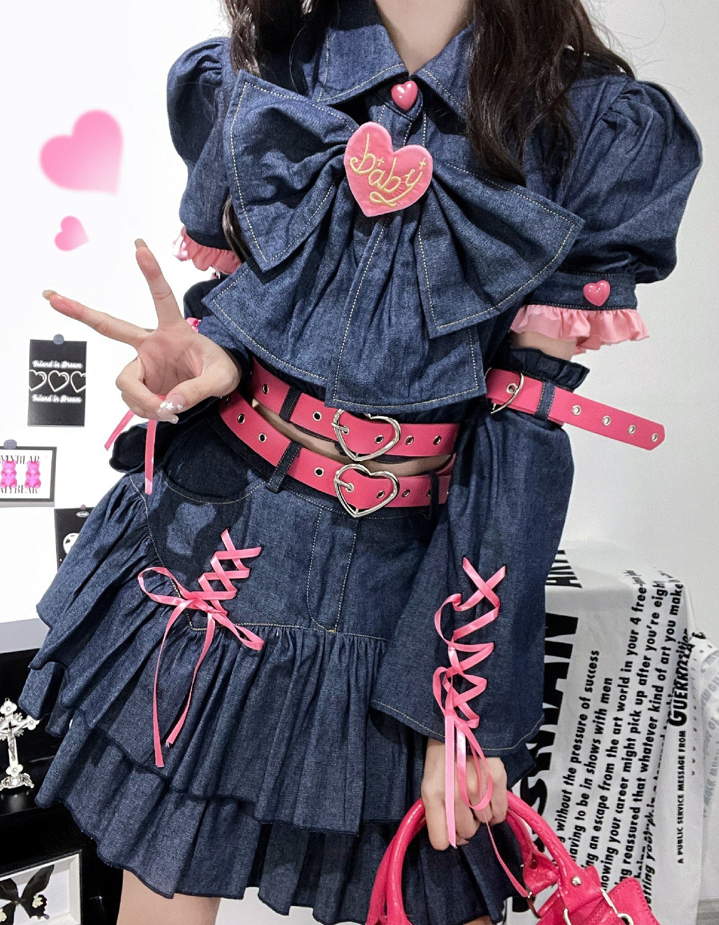 Y2K Sweet Girl Kos Plan Setup 4 -piece Set - Image 9