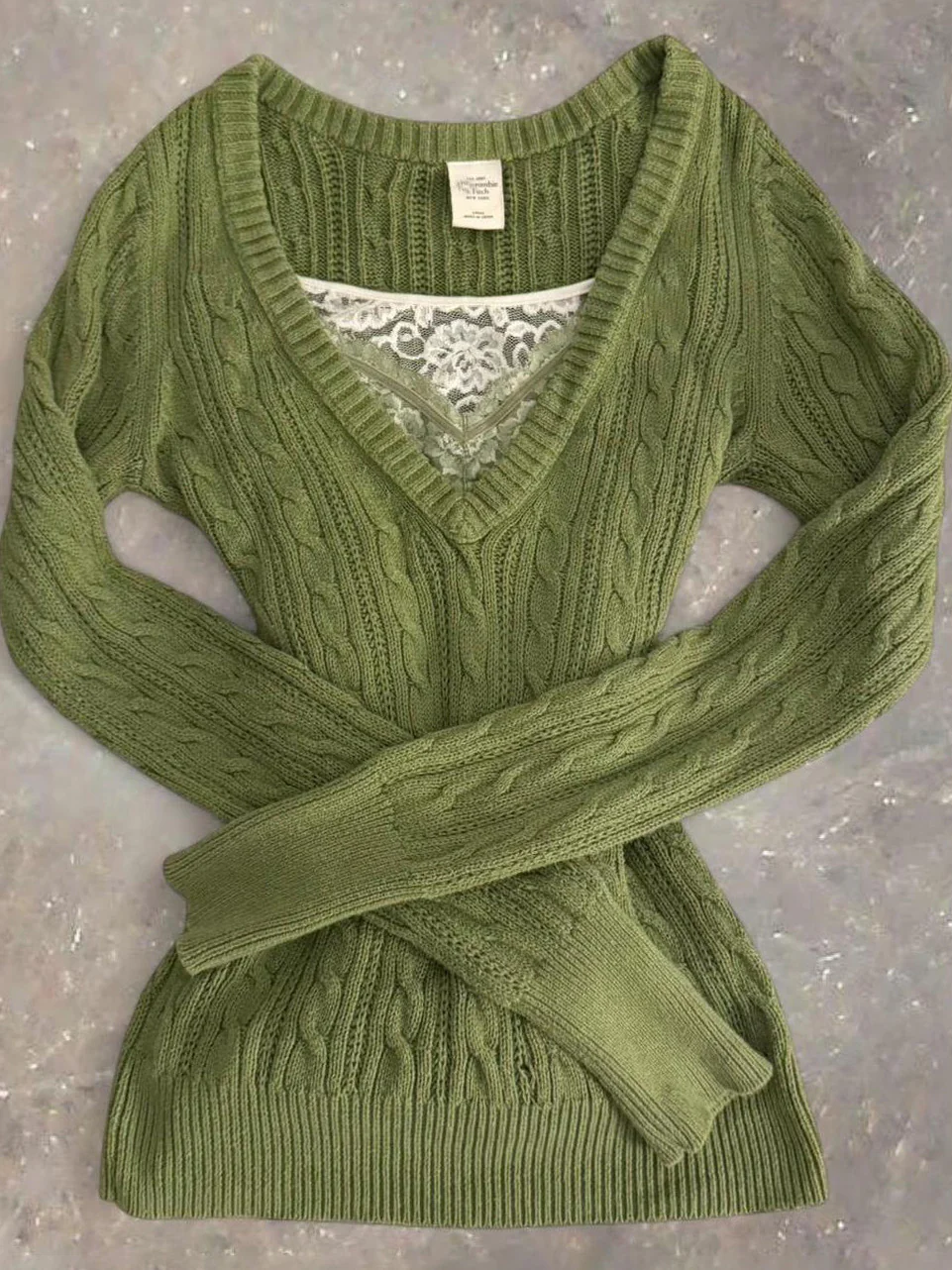 y2k vintage fake two-piece knitted sweater - Image 3